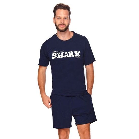Pánské pyžamo Shark tmavě modré