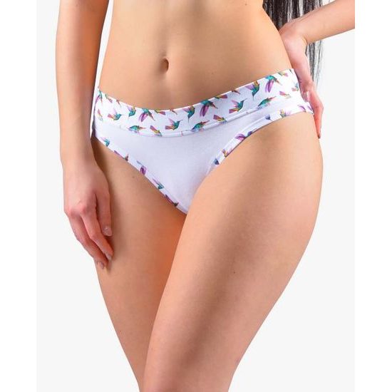 GINA dámské kalhotky bokové - brazilky, šité, jednobarevné Disco XVII 16174P - bílá fialová