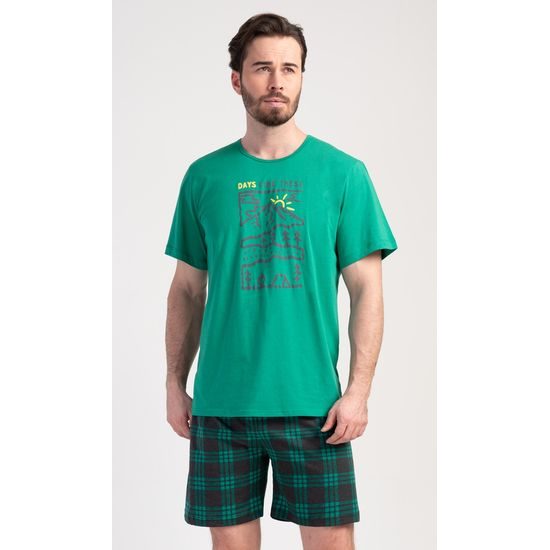 Pánské pyžamo šortky Outdoor - zelená