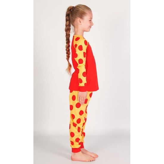 Dětské pyžamo dlouhé Kuře - červená