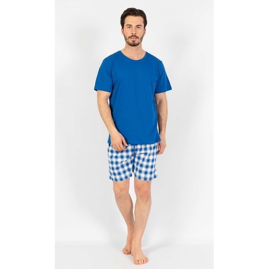 Pánské pyžamo šortky Karel - modrá
