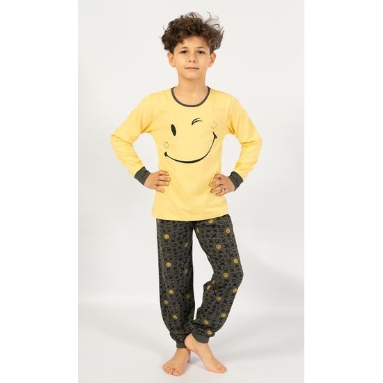 Dětské pyžamo dlouhé Patrik - žlutá