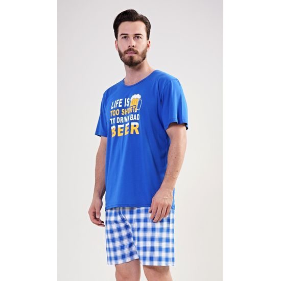 Pánské pyžamo šortky Petr - modrá