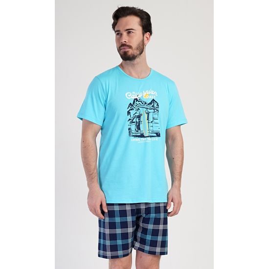 Pánské pyžamo šortky California - modrá