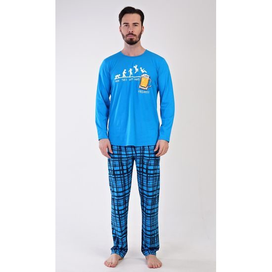 Pánské pyžamo dlouhé Filip - modrá