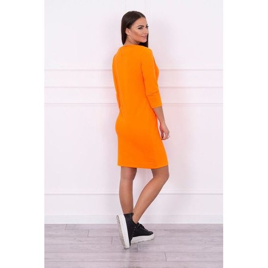 Jednoduché šaty, neonově oranžová