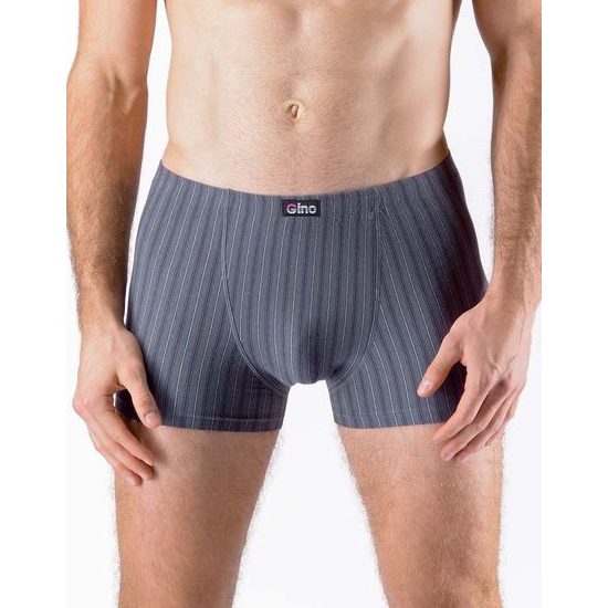 GINA pánské boxerky s kratší nohavičkou, kratší nohavička, šité 73131P - tm. šedá aqua
