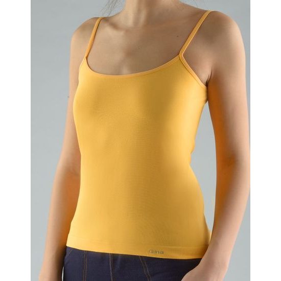 GINA dámské košilka, úzká ramínka, bezešvé, jednobarevné MicroBavlna 08004P - sv. oranžová