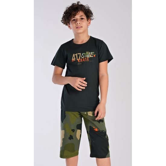 Dětské pyžamo kapri Army - černá