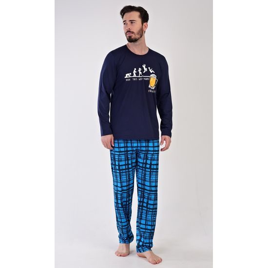 Pánské pyžamo dlouhé Filip - modrá