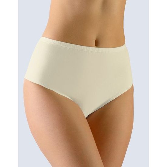 GINA dámské kalhotky klasické ve větších velikostech, větší velikosti, šité, jednobarevné 11086P - tělová