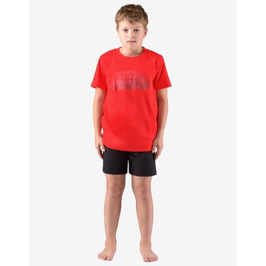 GINA dětské pyžamo krátké chlapecké 69004P - červená černá