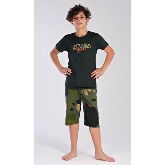Dětské pyžamo kapri Army - černá
