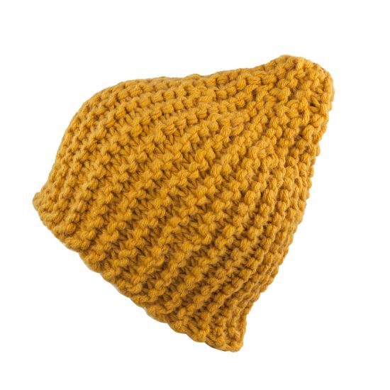 Pletená čepice žlutá