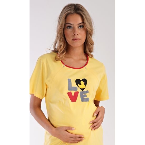 Dámská noční košile mateřská Kačenka - žlutá