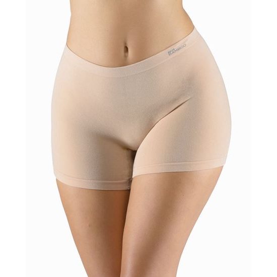 GINA dámské boxerky vyšší, kratší nohavička, bezešvé, klasické, jednobarevné Eco Bamboo 03018P - béžová