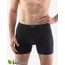 GINA pánské boxerky s delší nohavičkou, delší nohavička, šité, jednobarevné Eco Bamboo 74159P - černá