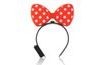Flashing headband with red bow with polka dots