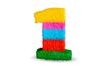 Piñata number " 1 " coloured - breakable, 50x35x7,5 cm