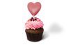 Chocolate lollipop / topper Heart pink - ruby chocolate