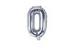 Fóliový balón písmeno "O", 35 cm, strieborný (NELZE PLNIT HELIEM)
