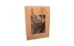 Gift bag with see-through 14x7x18 cm NATURE