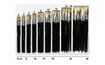 Set of flat brushes size 0 to 16 - 108 pcs