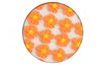 Sugar decoration - Piped swirl flowers 35 pc. orange