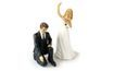 Kneeling groom and waving bride 3+1 free - wedding cake figurines