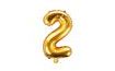 Balónové číslice zlaté 35 cm - 2 (NEMÔŽU BYŤ PLNENÉ HELIOM)