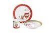 Porcelain dining set for children with owl motif - 3 pcs