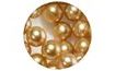Zlaté čoko perle 14 mm - 312 ks
