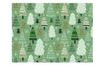 Wrapping paper Christmas LUX - green with trees - 100x70 cm