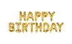 Balloon foil inscription birthday - HAPPY BIRTHDAY - GOLD - gold 340 x 35 cm - Balloon