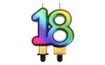 Birthday candle 18 - Rainbow - Rainbow 7,5 cm