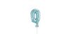 Balloon foil numerals turquoise (Tiffany) 12,5 cm - 0 with holder