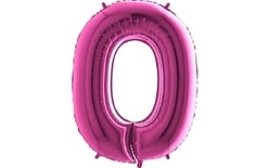 Balloon foil numerals PINK - Pink 115 cm - 0