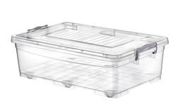 Plastic storage box under the bed with wheels - 30 l