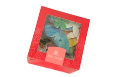 Rainbow butterflies - decoration made of edible paper 87 pcs