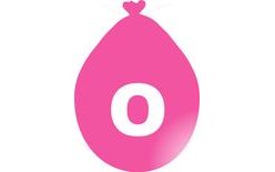 Balloon letter O pink
