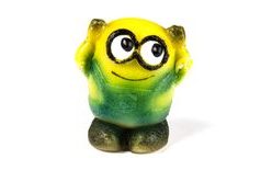 Žlutá postavička s brýlemi - marcipánová figurka na dort