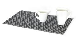 Plastic placemat Triangle black 30x45cm