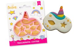Unicorn mask cookie cutter