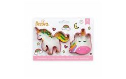 Colorful unicorn plastic punch set 2 pcs