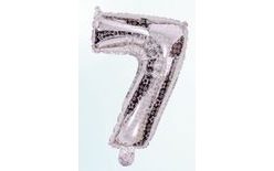 Balloon foil numerals silver 35 cm - 7 (NELZE PLNIT HELIEM)