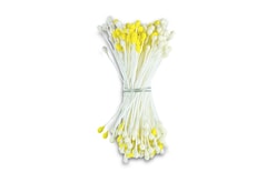 Pistils for flower making - white and yellow 144 pc.