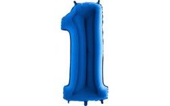 Balón foliový číslice MODRÁ - BLUE 115 cm - 1