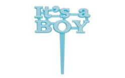 Cupcake toppers, 8 pcs - Baby shower " It´s a boy " - Boy