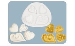 Silicone mould Fancy Hearts