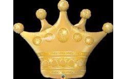 Fóliový balón so zlatou korunou - 104 cm - Princezná